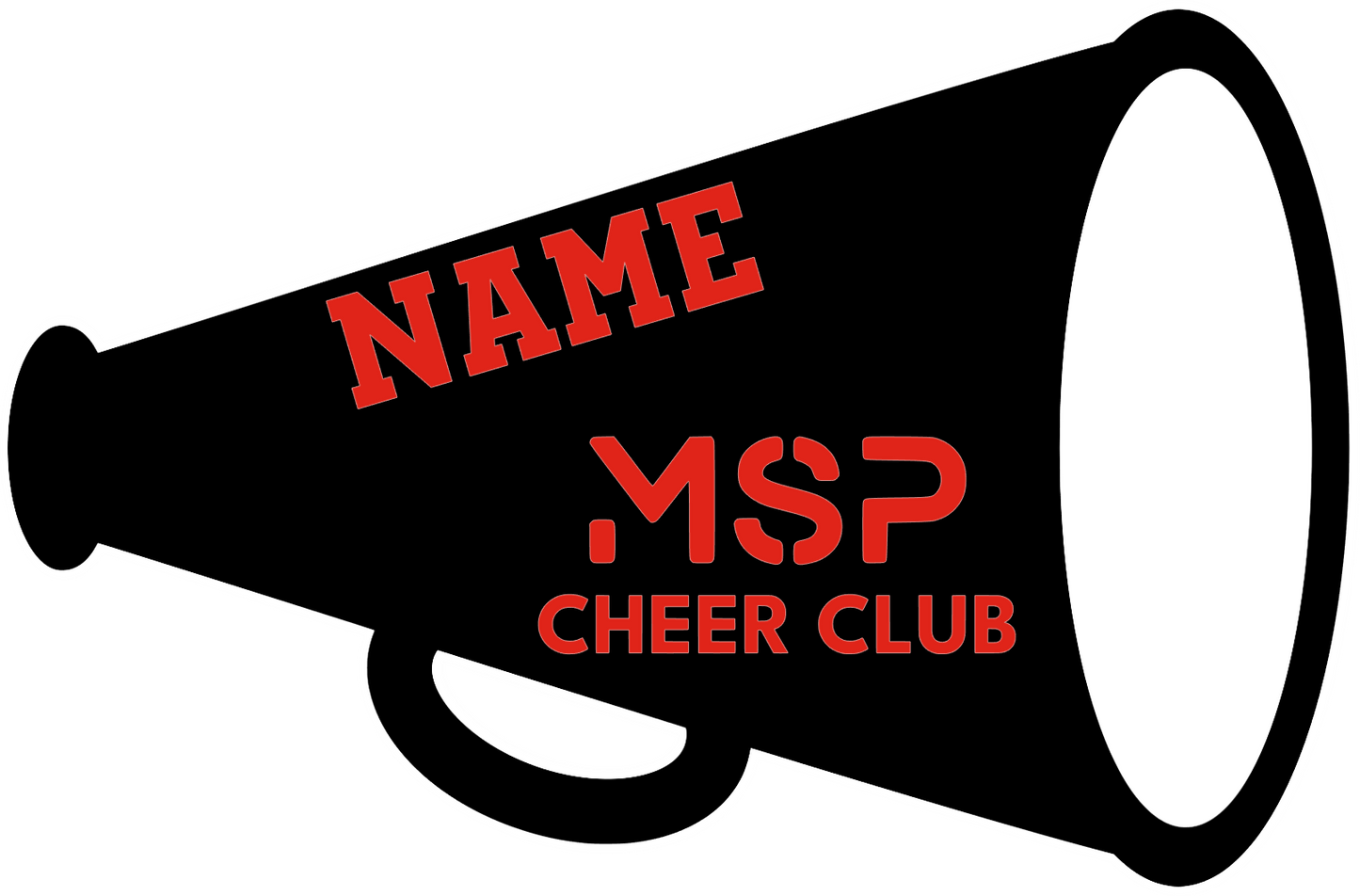 Cheer Megaphone Car Decal