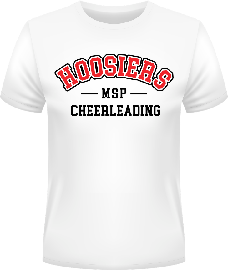 Hoosier MSP Cheerleading Tee White