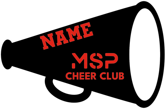 Cheer Megaphone Car Decal