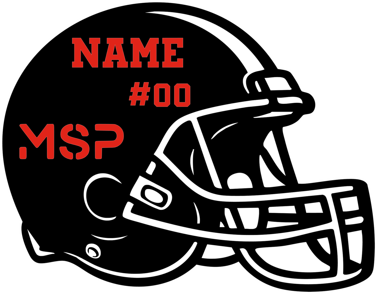 Football Helmet Car Decal
