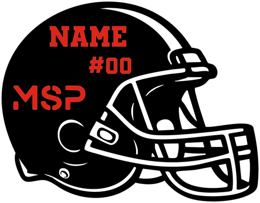 Football Helmet Car Decal