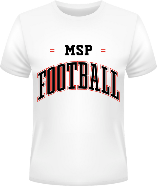 MSP Football Tee White